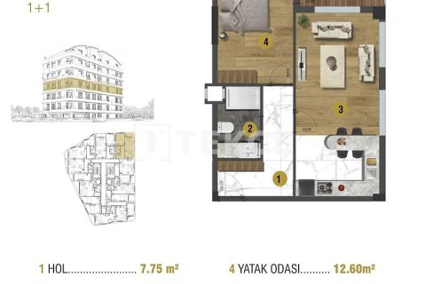 1+1 Leilighet  i Antalya, Tyrkia Nr. 150396 - 27
