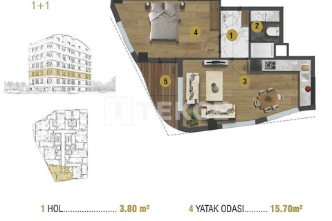 1+1 Leilighet  i Antalya, Tyrkia Nr. 150395 - 25