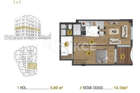 1+1 Leilighet  i Antalya, Tyrkia Nr. 150395 - 28