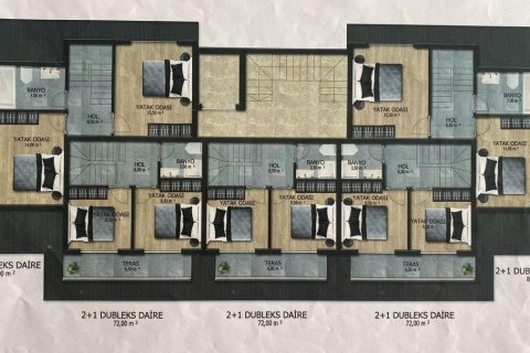 Dubleks daire   Avsallar, Antalya, Türkiye №208649 - 17