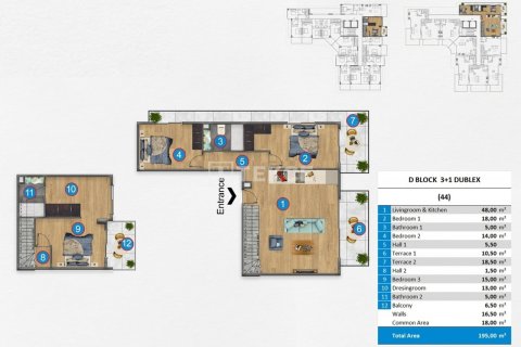 1+1 Lejlighed i Alanya, Antalya, Tyrkiet Nr. 150399 - 14