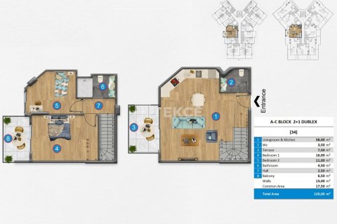 1+1 Lejlighed i Alanya, Antalya, Tyrkiet Nr. 150399 - 13