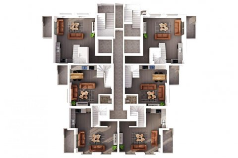 Продажа квартиры  в Махмутларе, Анталье, Турция 2 комн., 49м2, №209773 – фото 23