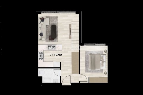 آپارتمان در  Iskele ، ترکیه 1 خوابه ، 65 متر مربع.  شماره 193966 - 29