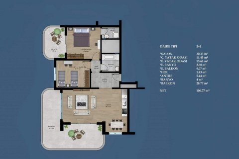 Daire   Mahmutlar, Antalya, Türkiye №209264 - 19