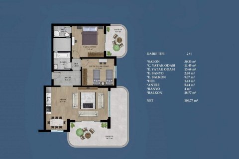 Daire   Mahmutlar, Antalya, Türkiye №209264 - 18