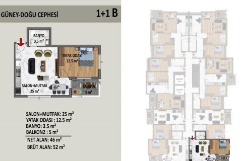 Продажа пентхауса  в Аланье, Анталье, Турция 2 комн., 46м2, №208717 – фото 22