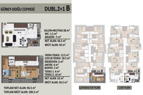 Продажа пентхауса  в Аланье, Анталье, Турция 2 комн., 46м2, №208717 – фото 26