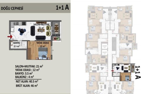 Продажа пентхауса  в Аланье, Анталье, Турция 2 комн., 46м2, №208717 – фото 21