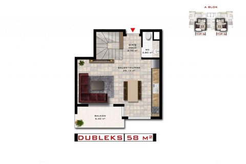 Продажа пентхауса  в Демирташе, Аланье, Анталье, Турция 3 комн., 60м2, №208768 – фото 18