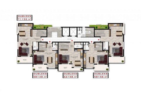 Продажа пентхауса  в Демирташе, Аланье, Анталье, Турция 3 комн., 60м2, №208768 – фото 10