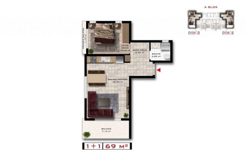 Продажа пентхауса  в Демирташе, Аланье, Анталье, Турция 3 комн., 60м2, №208768 – фото 13