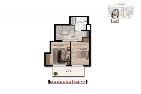 Продажа пентхауса  в Демирташе, Аланье, Анталье, Турция 3 комн., 60м2, №208768 – фото 19