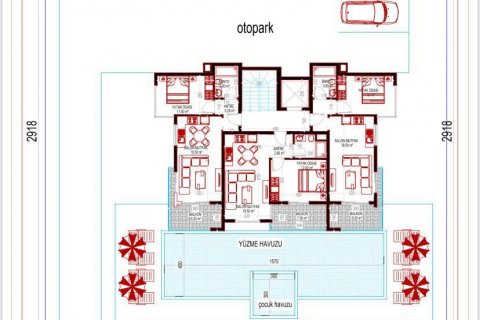 آپارتمان در  Kestel ، ترکیه 52 متر مربع.  شماره 209077 - 15