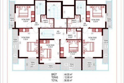 آپارتمان در  Kestel ، ترکیه 52 متر مربع.  شماره 209077 - 13