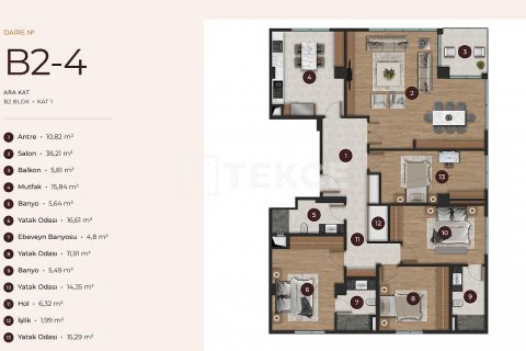 Apartment for sale  in Istanbul, Turkey, 4 bedrooms, 167m2, No. 194358 – photo 19