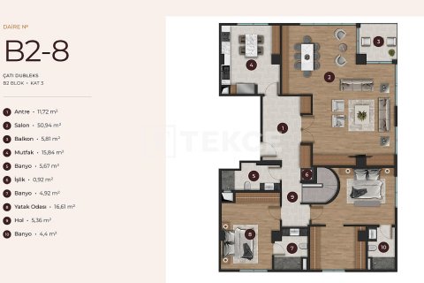 Продажа квартиры  в Стамбуле, Турция 5+2, 314м2, №194359 – фото 17