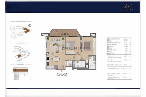 Продажа квартиры  в Бешикташе, Стамбуле, Турция 1+1, 71м2, №193925 – фото 24