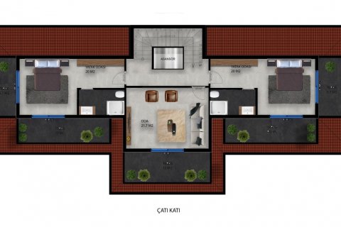 Продажа виллы  в Каргыджаке, Аланье, Анталье, Турция 7 комн., 625м2, №207007 – фото 17