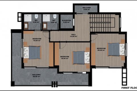 Villa  i Alanya, Antalya, Tyrkia Nr. 208102 - 25