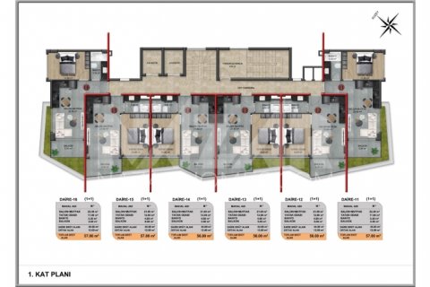Продажа квартиры  в Аланье, Анталье, Турция 1+1, 56м2, №189814 – фото 17