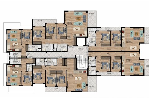 3+1 Leilighet i Kusadasi, Aydin, Tyrkia Nr. 193307 - 3