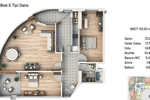 Продажа квартиры  в Чинарджике, Ялове, Турция 3+1, 169м2, №193309 – фото 10