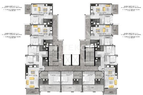 1+1 Lejlighed  i Alanya, Antalya, Tyrkiet Nr. 44179 - 29