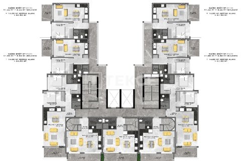 1+1 Lejlighed  i Alanya, Antalya, Tyrkiet Nr. 44179 - 28