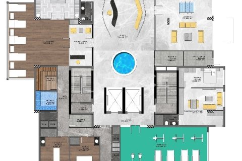 1+1 Lejlighed  i Alanya, Antalya, Tyrkiet Nr. 44179 - 26