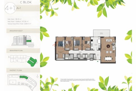 Продажа квартиры  в Сарыере, Стамбуле, Турция 4+1, 228м2, №193900 – фото 13
