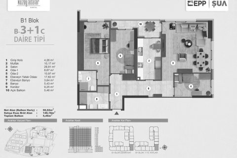 3+1 Lejlighed i Kuzey Adalar Kartal, Kartal, Istanbul, Tyrkiet Nr. 189188 - 2