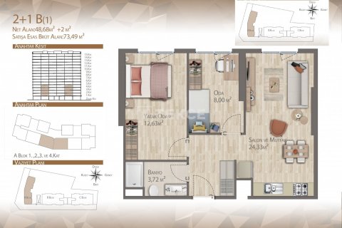 Продажа квартиры  в Стамбуле, Турция 4+1, 197м2, №194277 – фото 25