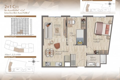 Продажа квартиры  в Стамбуле, Турция 4+1, 197м2, №194277 – фото 24