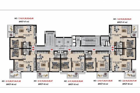 Dubleks daire  3+1  Alanya, Antalya, Türkiye №192198 - 14
