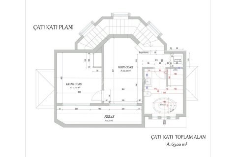 ویلا در  Fethiye ، ترکیه 3 خوابه ، 150 متر مربع.  شماره 210512 - 5