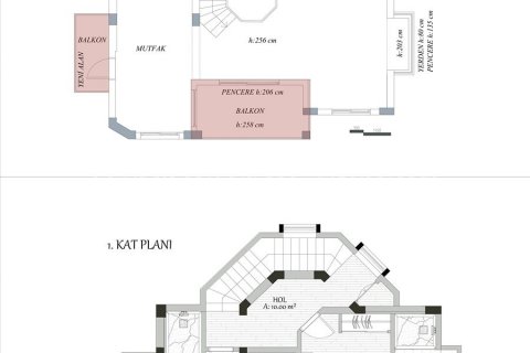 ویلا در  Fethiye ، ترکیه 3 خوابه ، 150 متر مربع.  شماره 210512 - 6
