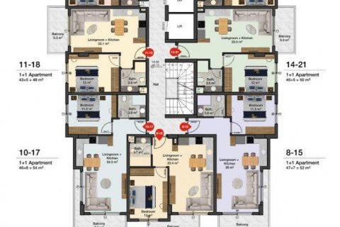 Takleilighet  i Alanya, Antalya, Tyrkia Nr. 209938 - 30