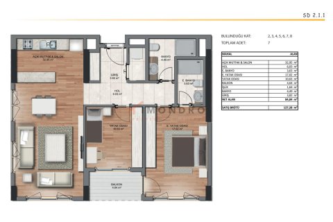 3+1 Lejlighed  i Küçükçekmece, Istanbul, Tyrkiet Nr. 152037 - 21