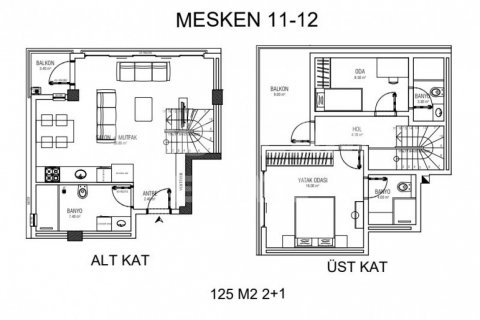Продажа квартиры в Ларе, Анталье, Турция 2 комн., 55м2, №190186 – фото 16
