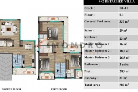 Продажа виллы  в Северном Кипре 5+1, 581м2, №191695 – фото 15