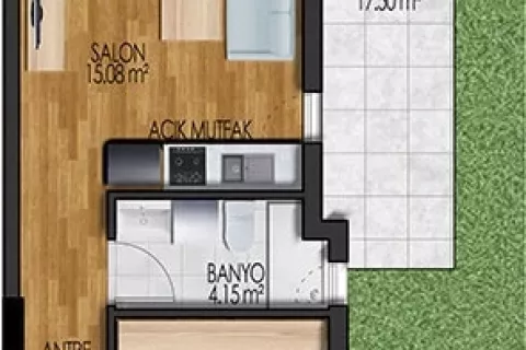 آپارتمان در  Aegean Region ، ترکیه 1 خوابه ، 60 متر مربع.  شماره 189435 - 18