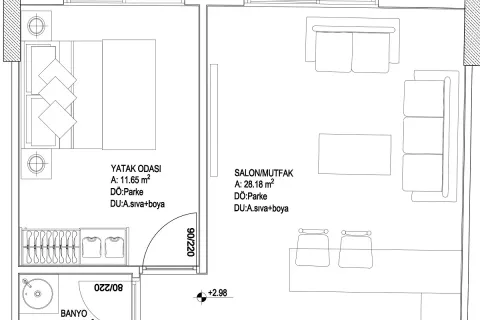 1+1 Leilighet  i Aksu, Antalya, Tyrkia Nr. 189473 - 18
