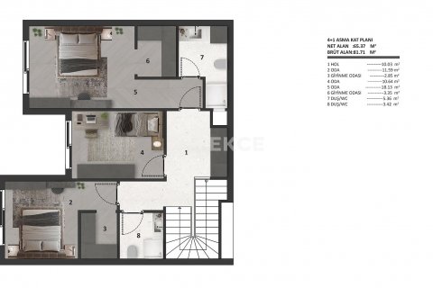 Продажа квартиры  в Аксу, Анталье, Турция 4+1, 188м2, №193315 – фото 9