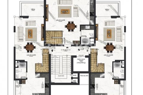 2+1 Penthouse  i Alanya, Antalya, Tyrkiet Nr. 210432 - 13