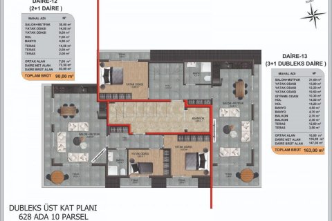 Dubleks daire   Alanya, Antalya, Türkiye №209652 - 16