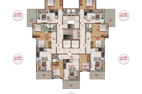 Takvåning  i Mahmutlar, Antalya, Turkiet Nr. 209292 - 12