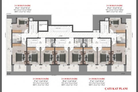 Takvåning  i Avsallar, Antalya, Turkiet Nr. 207637 - 17