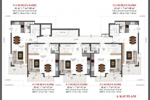 Takvåning  i Avsallar, Antalya, Turkiet Nr. 207637 - 16