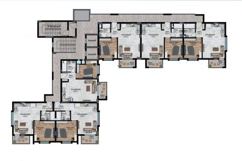 پنت هاس در  Avsallar ، ترکیه 53 متر مربع.  شماره 207639 - 16